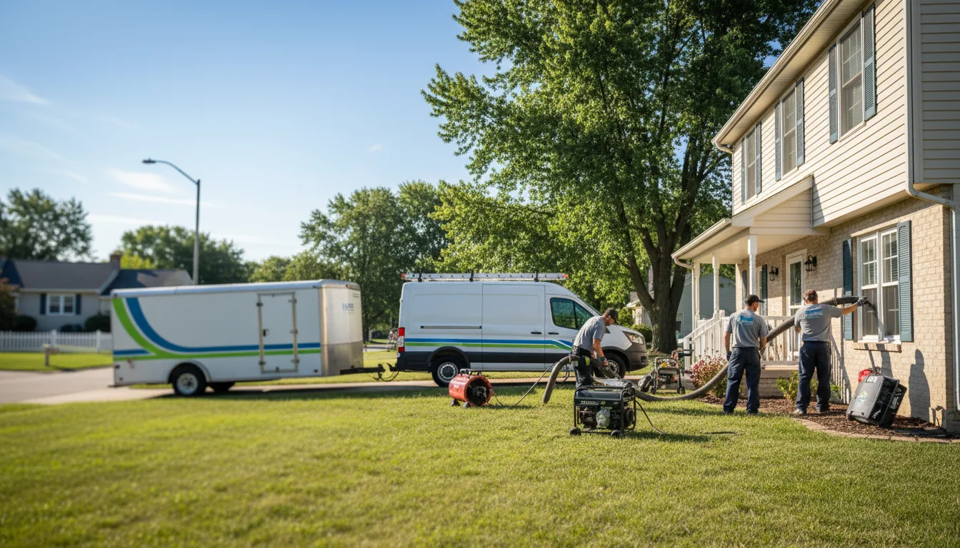 Flooded Basement Restoration And Cleanup With Repair in Columbia City, IN near me